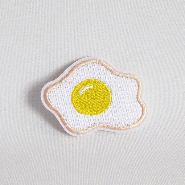 Fried egg patch, Food patch, Patches for backpacks, Egg iron on patch, Egg applique, Cute patch, Jacket patch