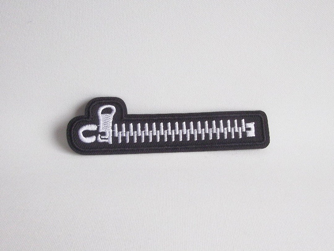 Zipper Patch, Iron on Patch, Patches for Jackets, Iron on Zipper, Zipper Embroidery, Patches for