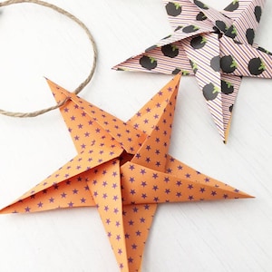 Origami Halloween Star decorations
