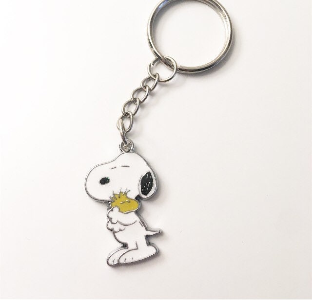 Snoopy-Kopf-Schlüsselanhänger, Cordcreme