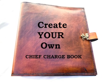 USCG Chief Charge Book, Create YOUR own, personalized name on spine, Use your ideas, drawings, inspirations to develop your own unique book