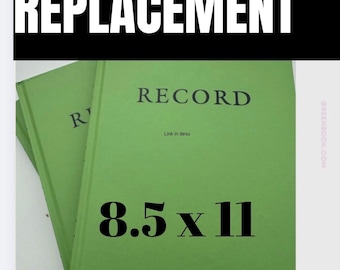 US Military Green Record Book, 8"x10.5"