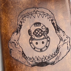 Custom Hand-Carved Leather Military Book Cover, Personalized Journal, Officer Gift Bild 14