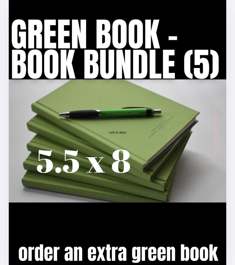 Green Military Notebook Bundle, 5.5"x8" bild 1