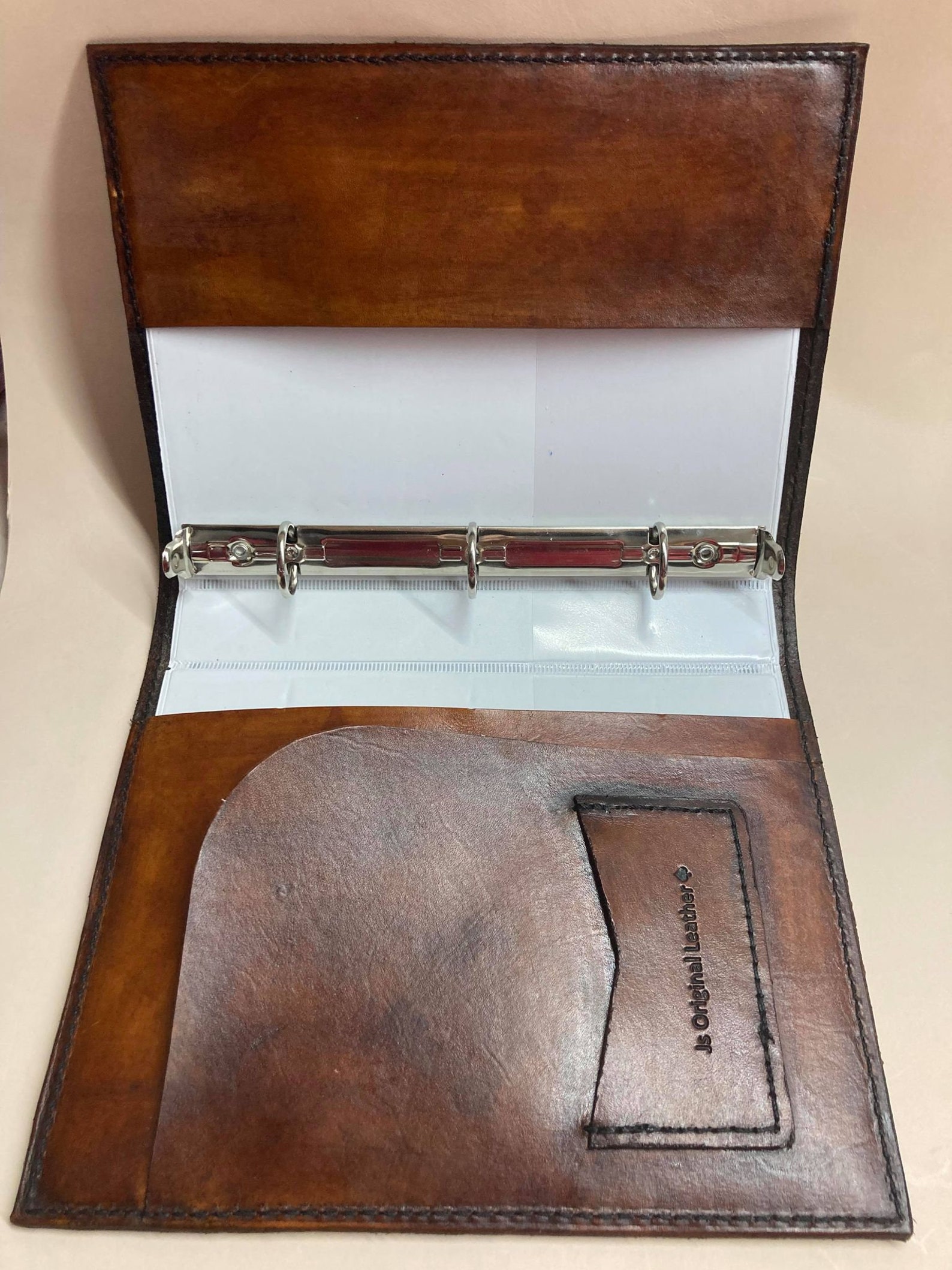 Mini 3 Ring Binder 8.5 X 5.5 Binder Leather Book Cover Etsy