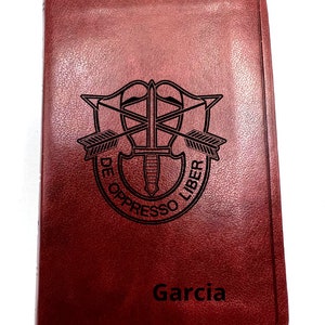 Special Operations, De Oppresso Liber, Personalized ESV Bible, Pocket Bible, Military Gift, Deployment Leather Bible