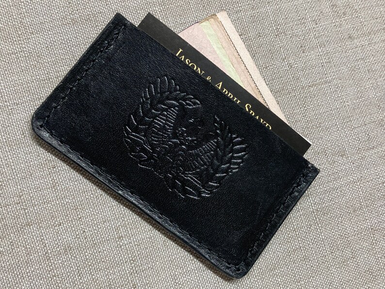 Warrant Officer Eagle Rising Leather Card Wallet Military - Etsy