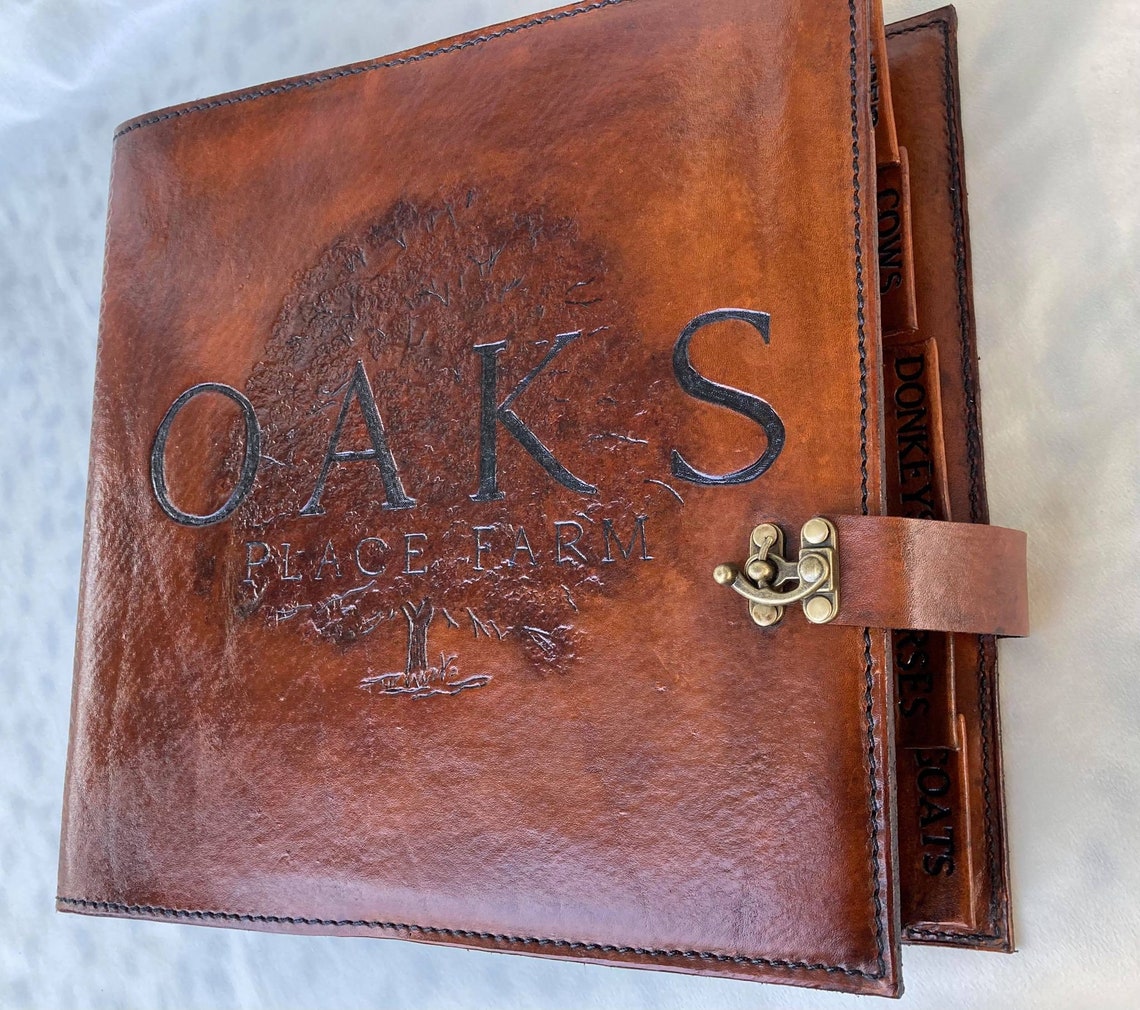 Leder Farm Record Book 3 Ringbuch Organizer Kalender | Etsy