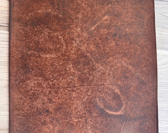 Scarred leather military green book cover - One of One Personalized Cover