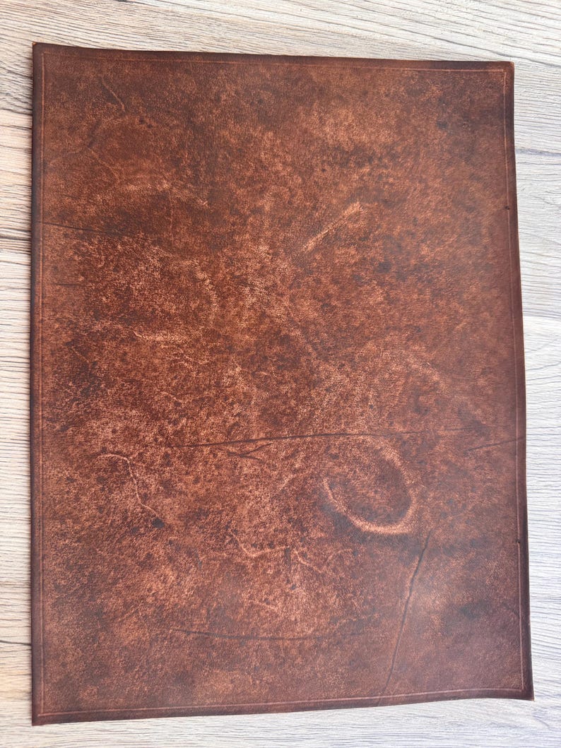 Scarred Leather Military Green Book Cover - One of One Personalized ...