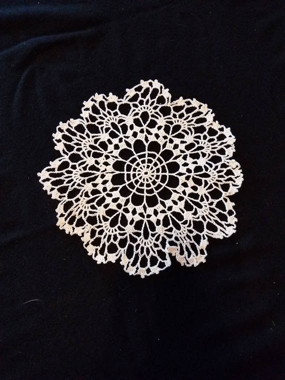 13 5 Vintage Doily White Crochet Dresser Scarf Delicate Etsy