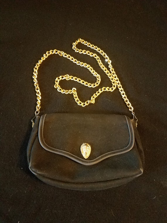 black suede clutch purse