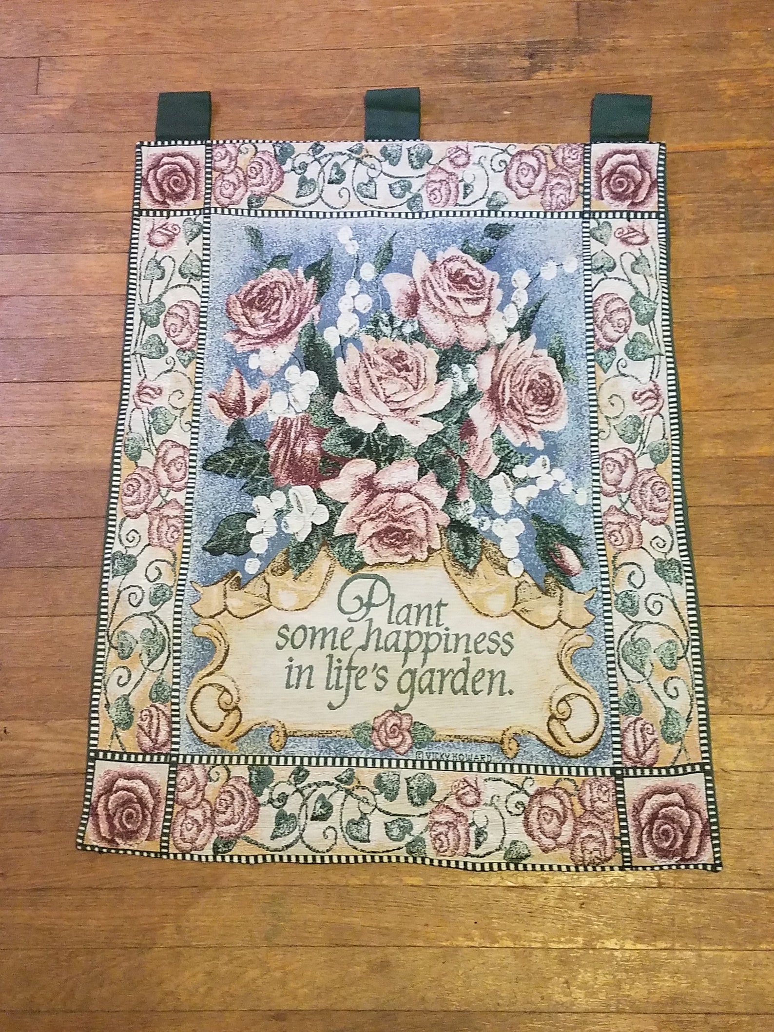 Floral Tapestry Wall Hanging Plant Some Happiness in Etsy