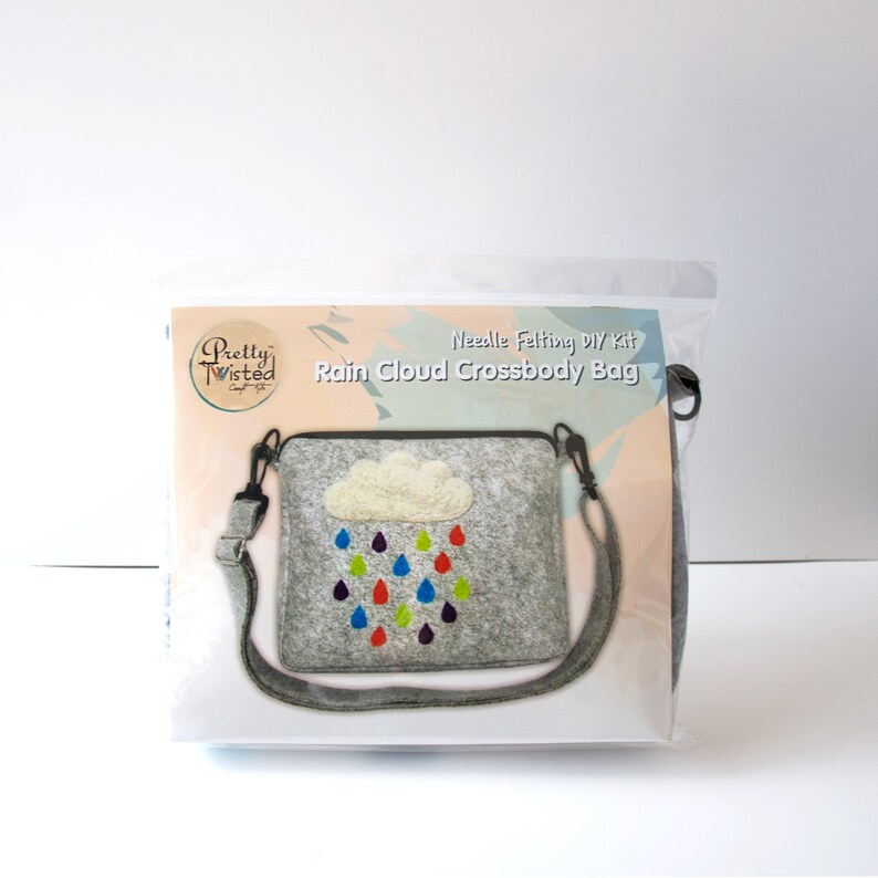 DIY Needle Felted Crossbody Bag Kit Rain Cloud Exclusive Etsy
