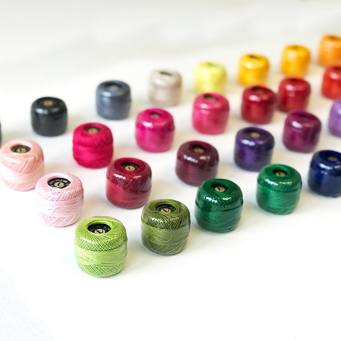 Iris Pearl Cotton Size 8 Thread Balls 83 Yards Solid Color Etsy