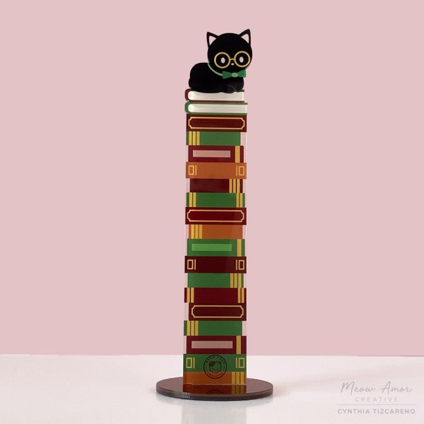 Book Cat Acrylic Washi Stand Washi Display