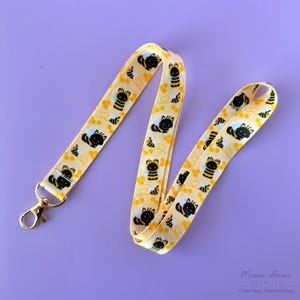 Bee Cat Lanyard