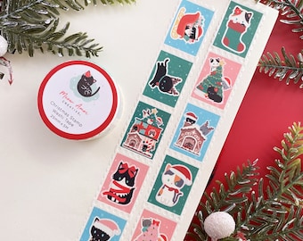 Cat Christmas Stamp Washi Tape