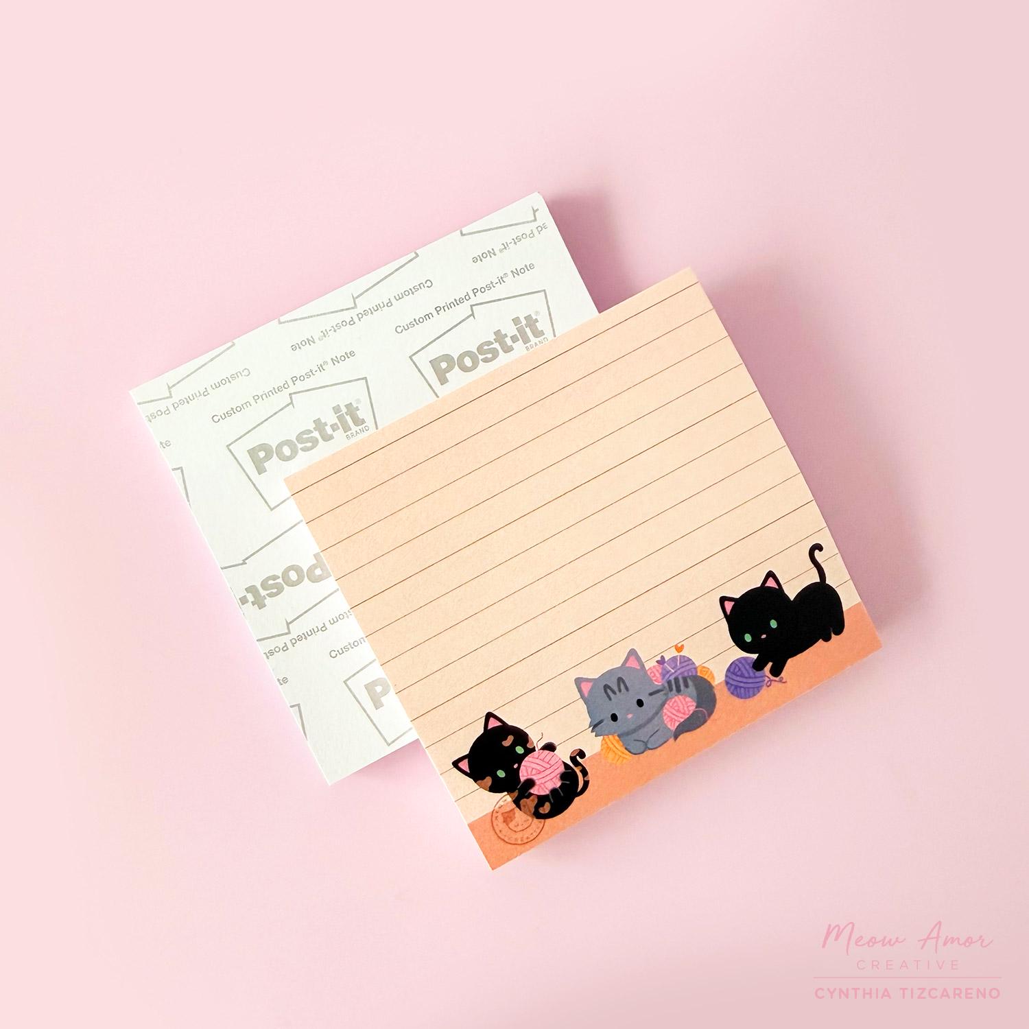 Yarn Cats Sticky Notes - Etsy