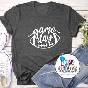 Camiseta de fútbol del día del juego, camisetas gráficas para fanáticos de la temporada de fútbol, camisetas deportivas unisex para mujer, domingo del Super Bowl imagen 1