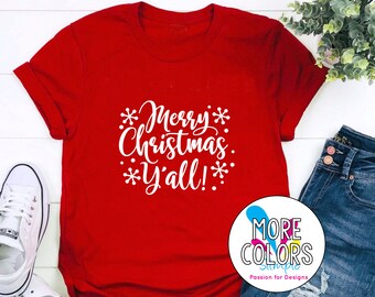 Camiseta Feliz Navidad - Camisa de Navidad - Linda Camiseta Mujer - Unisex - Tallas Juveniles - Más Colores...