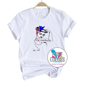Girl Power Puerto Rican Girl T-Shirt - Cute Women&#39;s Tee - Boricua Rosie the Riveter T-Shirts -Puerto Rico - Patriotic
