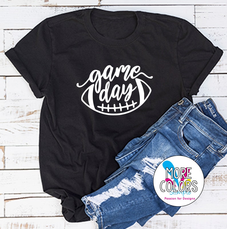 Camiseta de fútbol del día del juego, camisetas gráficas para fanáticos de la temporada de fútbol, camisetas deportivas unisex para mujer, domingo del Super Bowl imagen 3