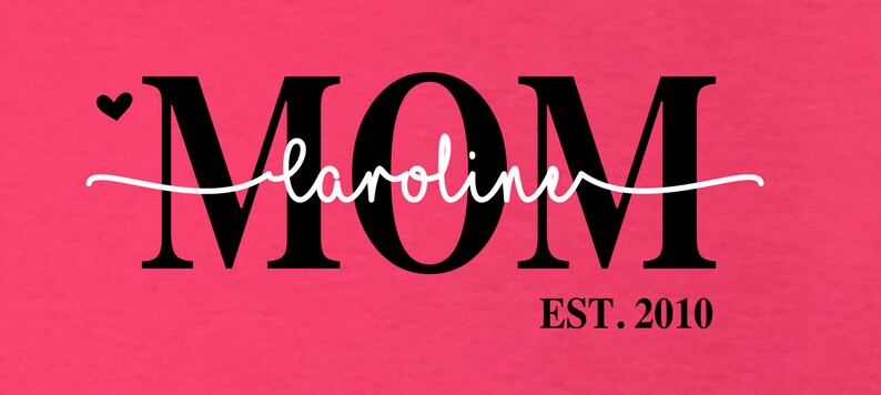 Custom Mom Hoodie with kids names, Personalized Sweater, Valentines Day gift for mom, New mom gift, Custom Mothers Sweatshirt Pullover Hot Pink