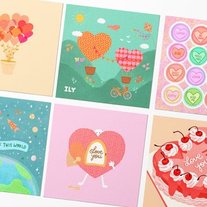 Love Grows Cute Card Digital Design Illustration Australian 100% Recycled Cute Cards Stationery Design Pretty Aesthetic Cards Love image 3