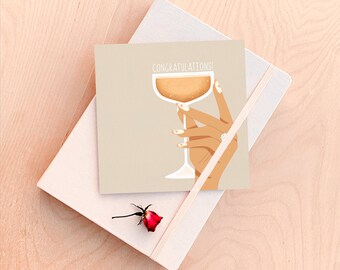 Engagement Hand Drawn Illustration Greeting Card Matte | Pastel Stationery Aesthetic | Minimal Design | Australian Artist 100% Recycled