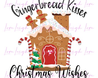 Gingerbread House PNG • Christmas Candy House Sublimation Design • Festive PNG • Instant Download Print File