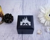 Engagement Ring Box Mouse Kissing Inspired | Wedding Ring Box Fairytale Castle