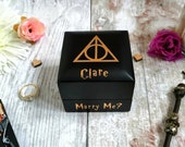 Always Engagement Ring Box • Proposal Ring Box • Wizard Wedding • Matte Black • Personalised Wedding Bride To Be