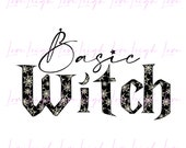 Basic Witch Sublimation Design • Hand-Designed Halloween Clipart PNG • Instant Download Print File