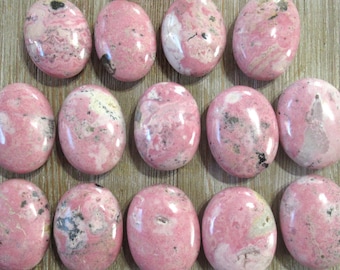 Pink Rhodonite Grade A Stone, Choose One Palm Stone