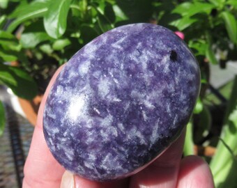 Sparkly Dark Purple Lepidolite, Choose One Lepidolite Palm Stone