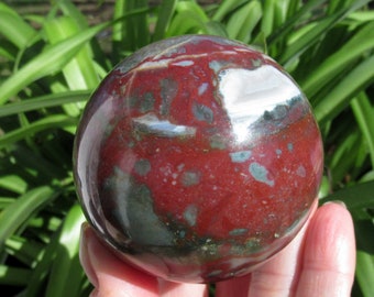 Bloodstone 67mm Sphere, Natural Heliotrope, Crystal Decor Display Orb