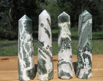 Green Sardonyx, Choose One  Tower, Natural Green Sardonyx from India