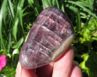 Rare Purple Anhydrite - Purple Angelite Palm Stone from Madagascar