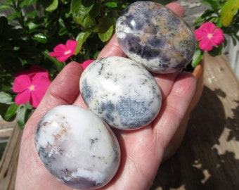 Dendritic Opal, Choose One Palm Stone, Natural Dendritic Opal from Madagascar