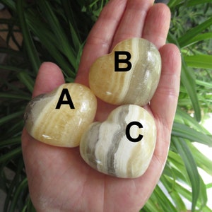 Banded Calcite Puffy Heart, Choose One Zebra Calcite from Mexico image 7