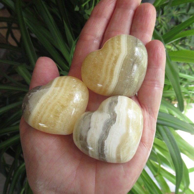 Banded Calcite Puffy Heart, Choose One Zebra Calcite from Mexico image 2