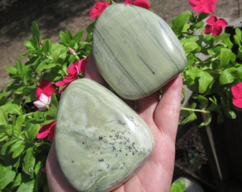 African Butter Jade, Choose One Palm Stone, Natural Jade from South Africa