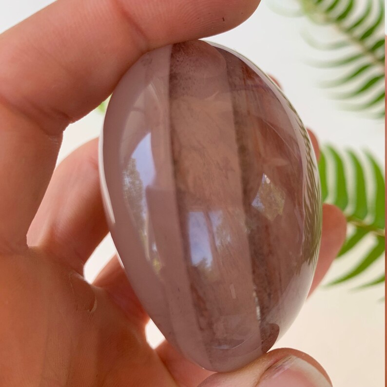 Crimson Healer Palm Stone Natural HP10 Hematoid Quartz