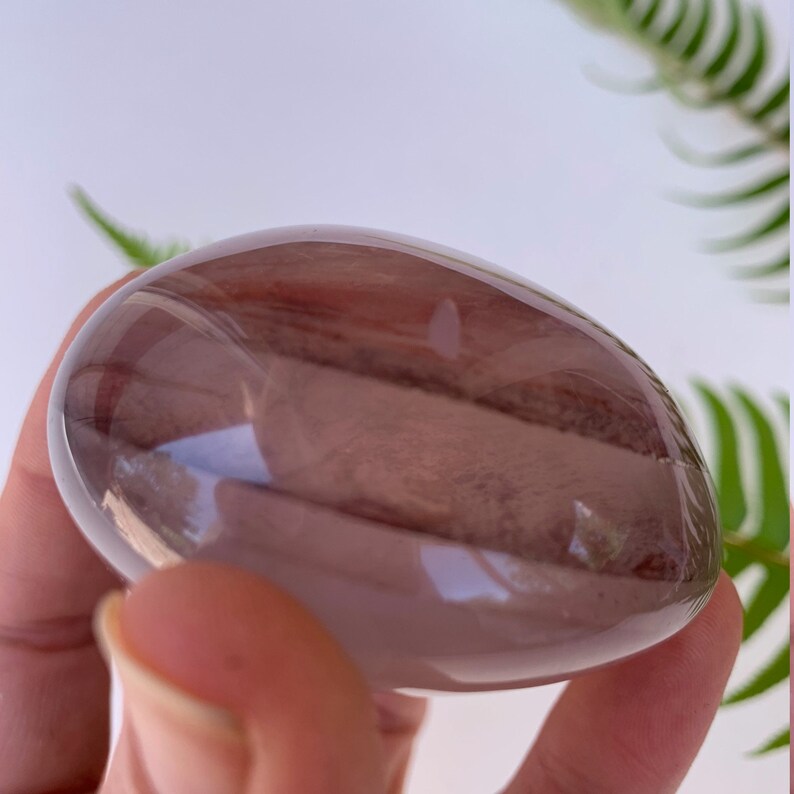 Crimson Healer Palm Stone Natural HP10 Hematoid Quartz