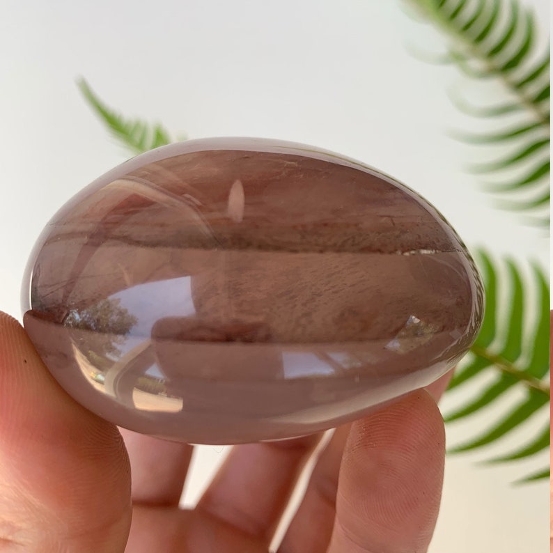 Crimson Healer Palm Stone Natural HP10 Hematoid Quartz