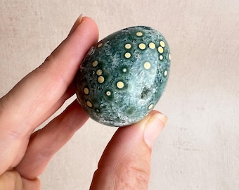 Ocean Jasper Egg: Natural Healing Crystal for Meditation & Chakra Work