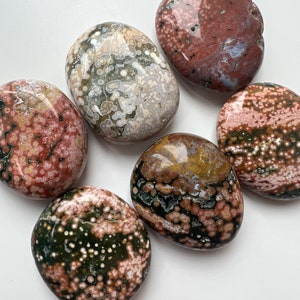 Veinless Ocean Jasper Palm Stones / Nuevo lanzamiento limitado de Ocean Jasper / Tú eliges