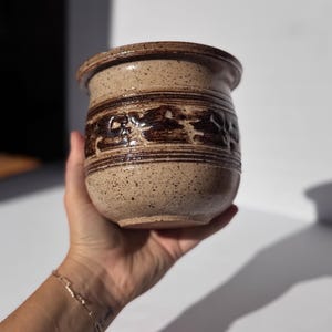 Vintage Studio Pottery Vase | Planter | Makers Mark | Organic style | Handcrafted
