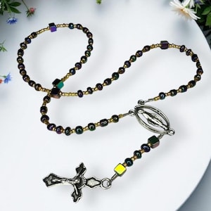 Catholic Rosary, Religious Gift, Auto Rosary, Five Decade Rosary, Car Rosary, Catholic Gift, Rear View Mirror Rosary, Gift For Confirmation